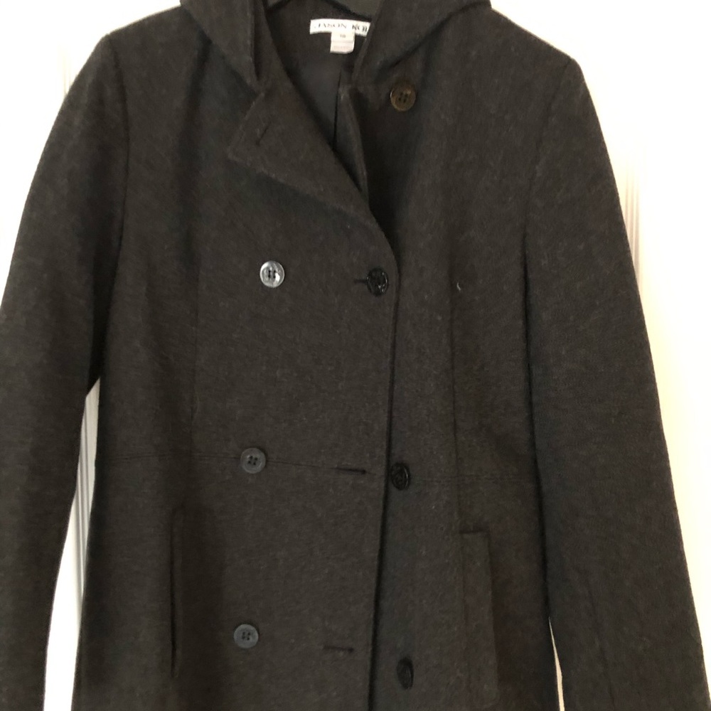 Dark Gray Women Coat - Picture 3 of 6